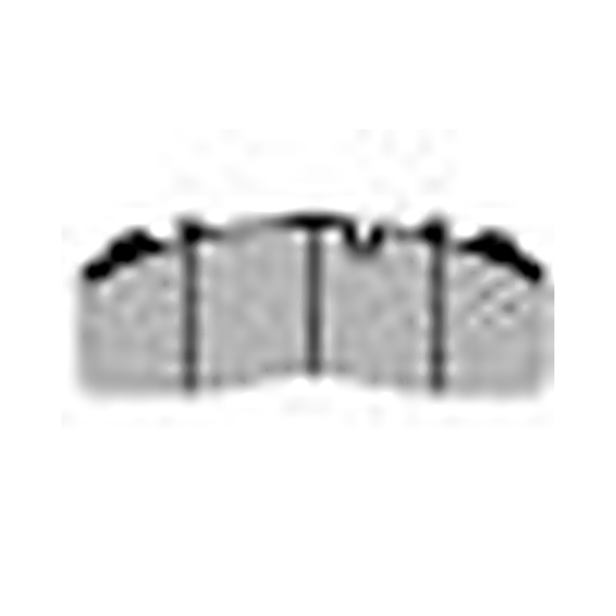 HMOE brake pad reference image enlarged from original Excel catalog row 23; confirm dimensions and fitment before ordering