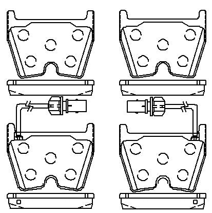 HMOE HD203 brake pad reference drawing from HMOE fitment sheet