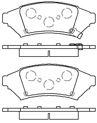HMOE HD207 brake pad reference drawing from HMOE fitment sheet
