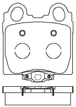 HMOE HD229 brake pad reference drawing from HMOE fitment sheet