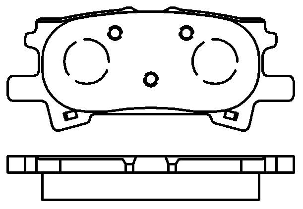 HMOE HD232 brake pad reference drawing from HMOE fitment sheet