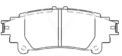 HMOE HD233 brake pad reference drawing from HMOE fitment sheet