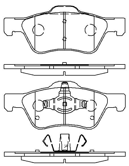 HMOE HD234 brake pad reference drawing from HMOE fitment sheet