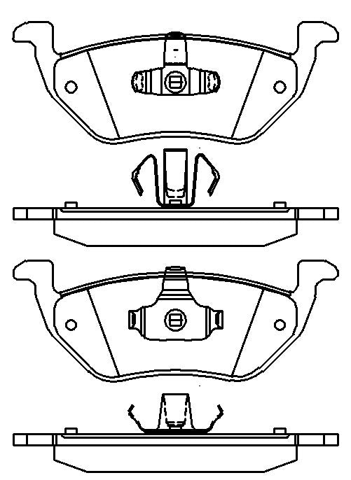 HMOE HD235 brake pad reference drawing from HMOE fitment sheet