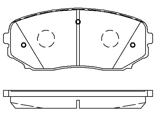 HMOE HD238 brake pad reference drawing from HMOE fitment sheet