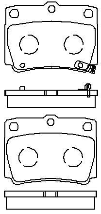 HMOE HD245 brake pad reference drawing from HMOE fitment sheet