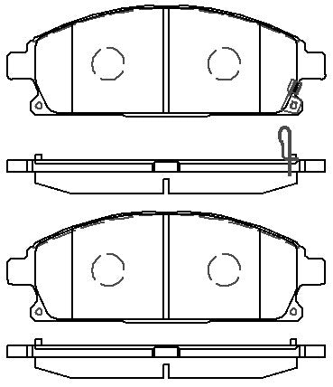HMOE HD249 brake pad reference drawing from HMOE fitment sheet