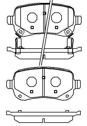 HMOE HD264 brake pad reference drawing from HMOE fitment sheet