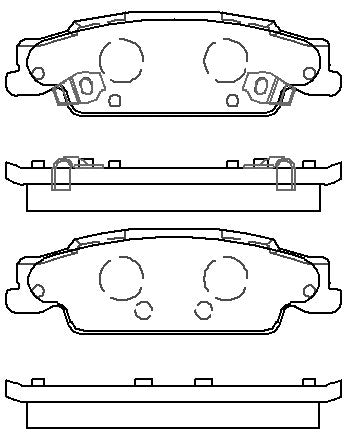 HMOE HD266 brake pad reference drawing from HMOE fitment sheet