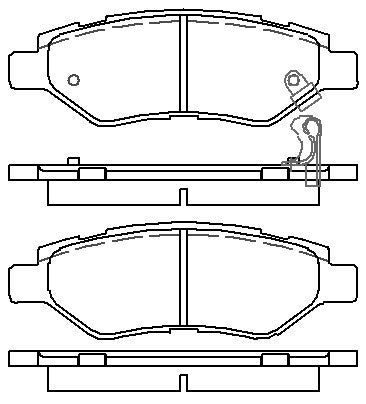 HMOE HD268 brake pad reference drawing from HMOE fitment sheet