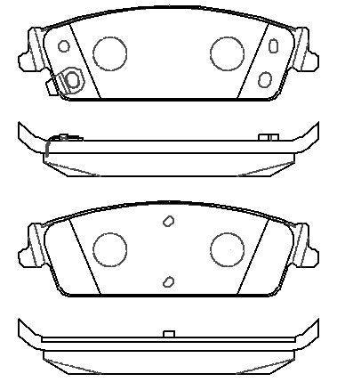 HMOE HD274 brake pad reference drawing from HMOE fitment sheet