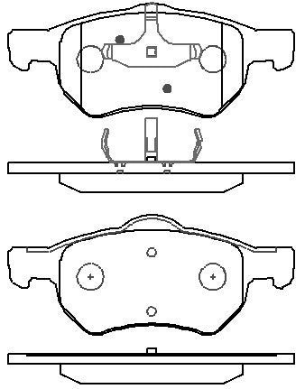 HMOE HD277 brake pad reference drawing from HMOE fitment sheet