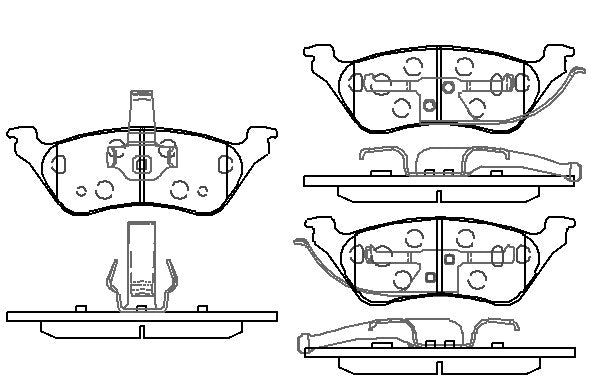 HMOE HD278 brake pad reference drawing from HMOE fitment sheet