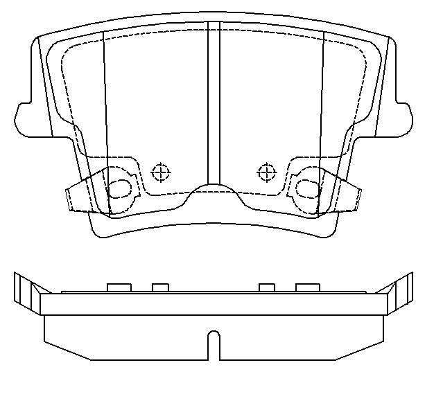 HMOE HD279 brake pad reference drawing from HMOE fitment sheet