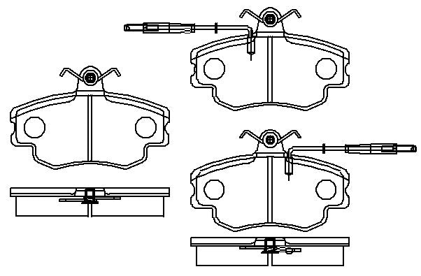 HMOE HD281 brake pad reference drawing from HMOE fitment sheet