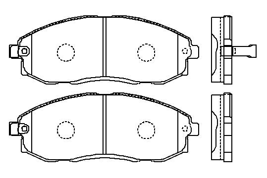 HMOE HD287 brake pad reference drawing from HMOE fitment sheet
