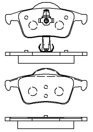 HMOE HD290 brake pad reference drawing from HMOE fitment sheet