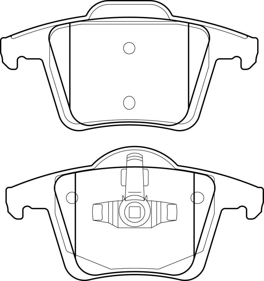 HMOE HD293 brake pad reference drawing from HMOE fitment sheet