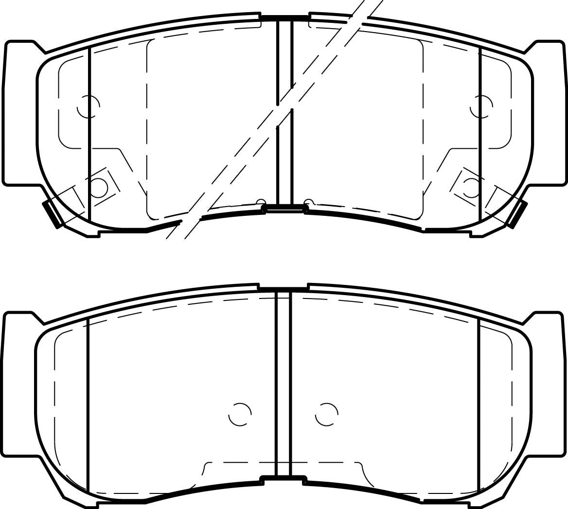HMOE HD296 brake pad reference drawing from HMOE fitment sheet