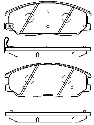 HMOE HD300 brake pad reference drawing from HMOE fitment sheet