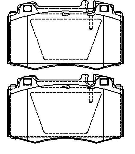 HMOE HD302 brake pad reference drawing from HMOE fitment sheet