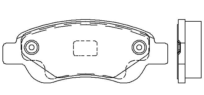 HMOE HD344 brake pad reference drawing from HMOE fitment sheet