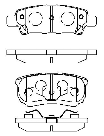 HMOE HD347 brake pad reference drawing from HMOE fitment sheet