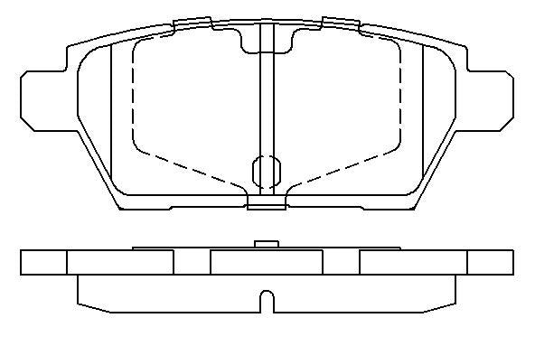 HMOE HD349 brake pad reference drawing from HMOE fitment sheet