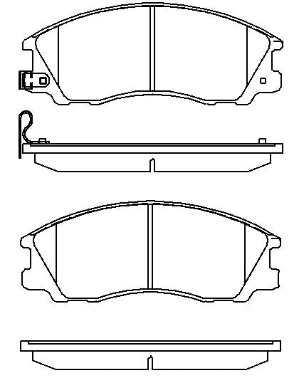 HMOE HD352 brake pad reference drawing from HMOE fitment sheet