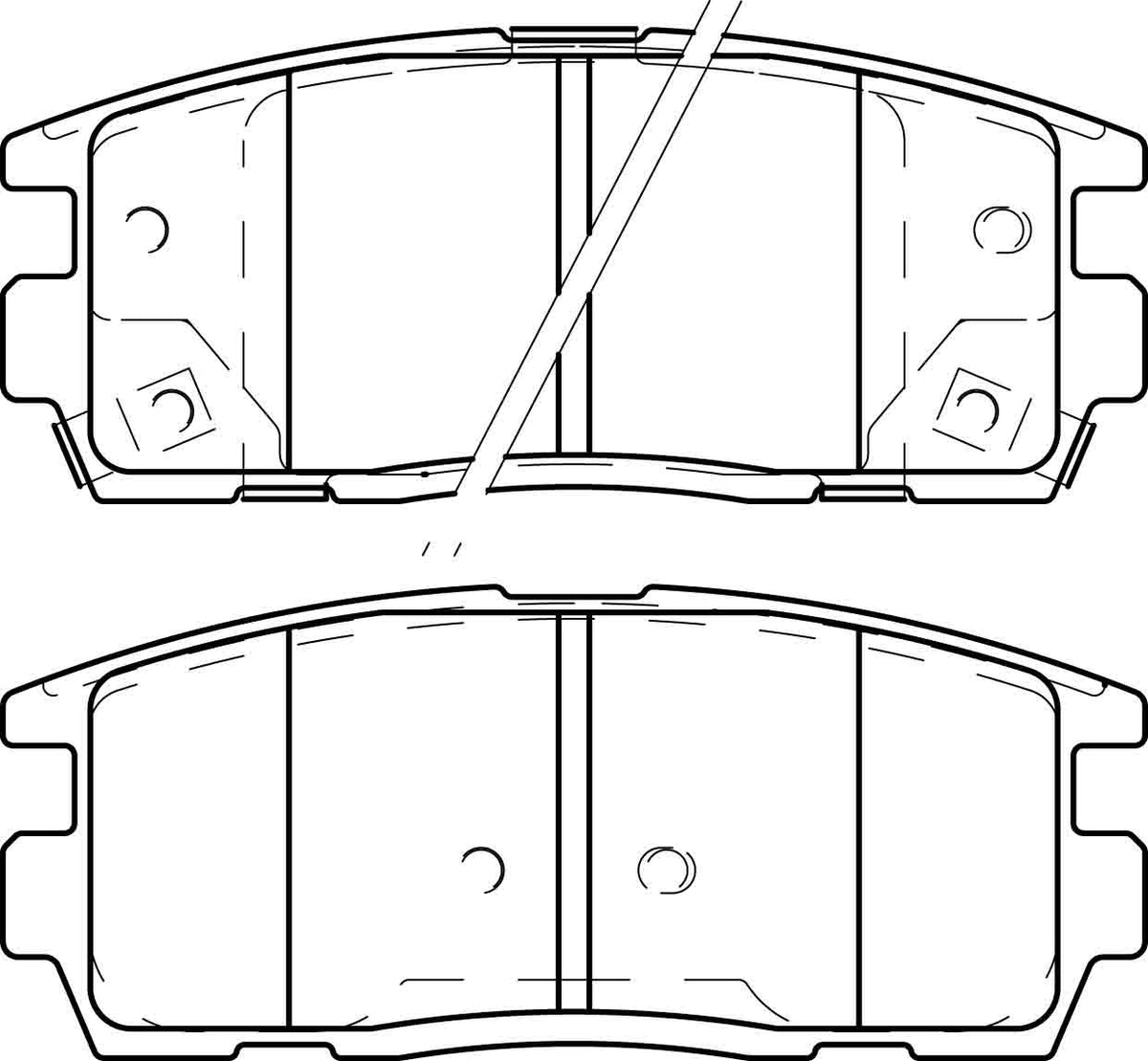 HMOE HD356 brake pad reference drawing from HMOE fitment sheet