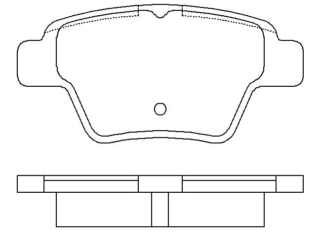 HMOE HD358 brake pad reference drawing from HMOE fitment sheet