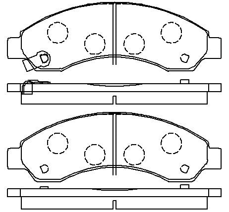 HMOE HD362 brake pad reference drawing from HMOE fitment sheet