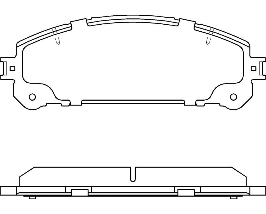 HMOE HD365 brake pad reference drawing from HMOE fitment sheet