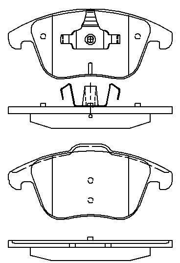 HMOE HD366 brake pad reference drawing from HMOE fitment sheet