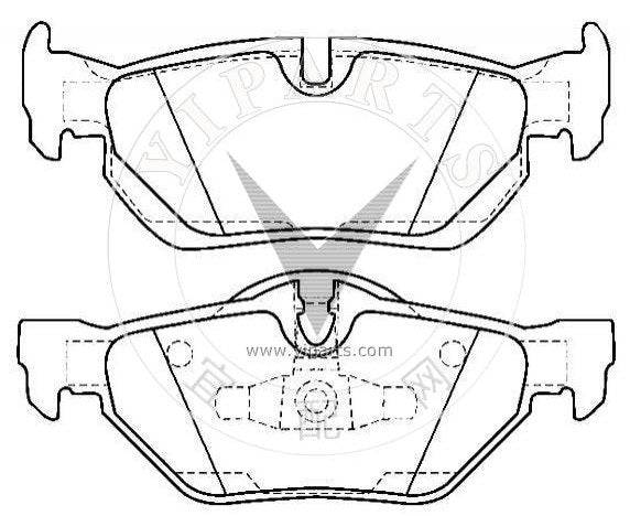 HMOE HD368 brake pad reference drawing from HMOE fitment sheet