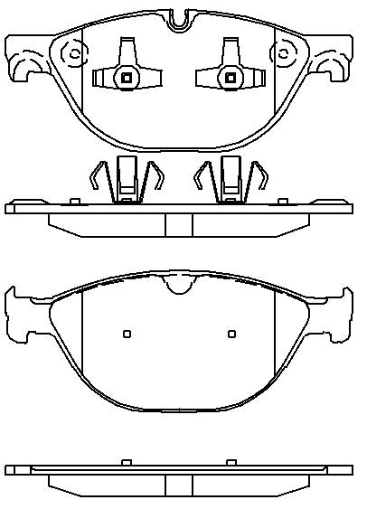 HMOE HD374 brake pad reference drawing from HMOE fitment sheet