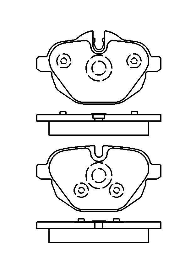HMOE HD376 brake pad reference drawing from HMOE fitment sheet