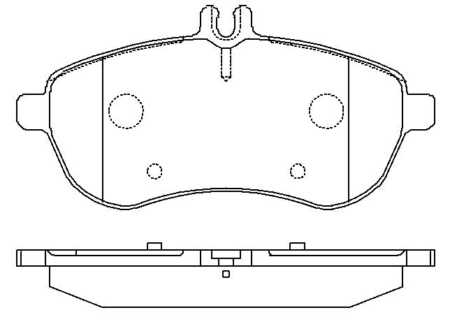 HMOE HD385 brake pad reference drawing from HMOE fitment sheet