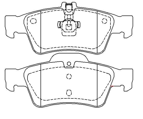 HMOE HD390 brake pad reference drawing from HMOE fitment sheet