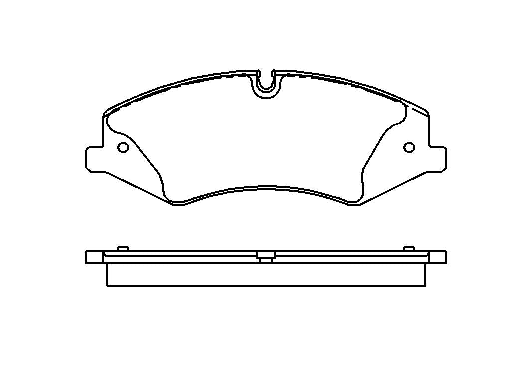 HMOE HD395 brake pad reference drawing from HMOE fitment sheet