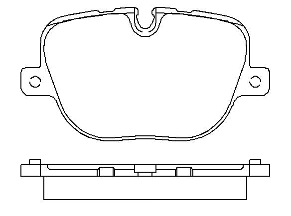 HMOE HD396 brake pad reference drawing from HMOE fitment sheet