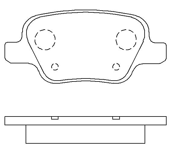 HMOE HD400 brake pad reference drawing from HMOE fitment sheet