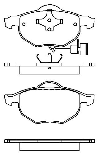 HMOE HD401 brake pad reference drawing from HMOE fitment sheet