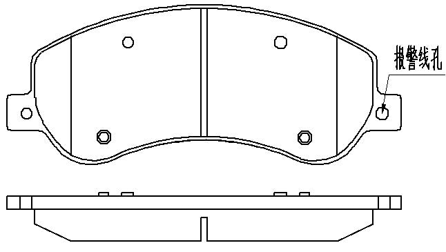 HMOE HD406 brake pad reference drawing from HMOE fitment sheet