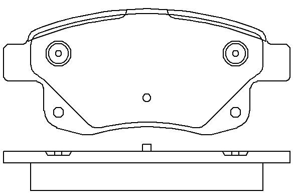 HMOE HD407 brake pad reference drawing from HMOE fitment sheet