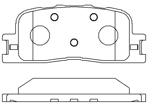 HMOE HD411 brake pad reference drawing from HMOE fitment sheet