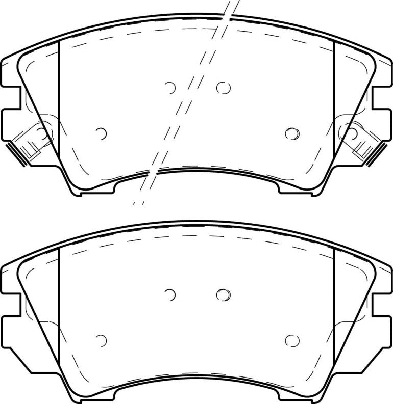 HMOE HD412 brake pad reference drawing from HMOE fitment sheet
