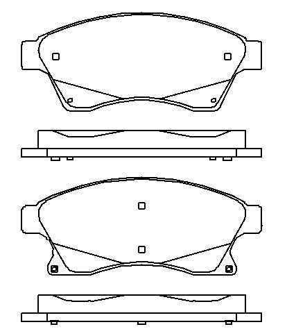 HMOE HD415 brake pad reference drawing from HMOE fitment sheet