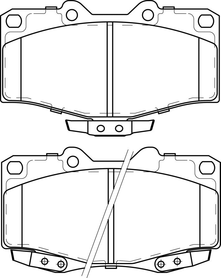 HMOE HD431 brake pad reference drawing from HMOE fitment sheet