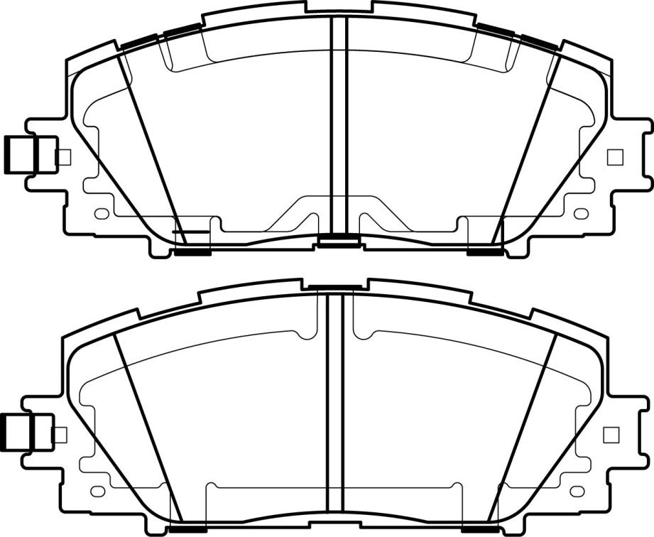 HMOE HD435 brake pad reference drawing from HMOE fitment sheet
